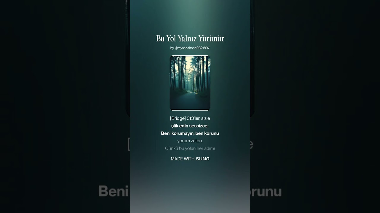Bu Yol Yalnız Yürünür