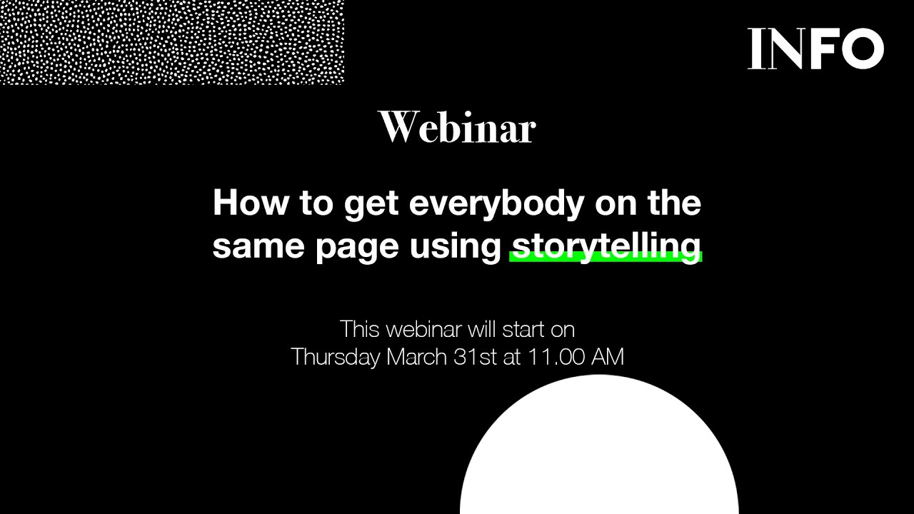 Webinar: How to get everybody on the same page using storytelling