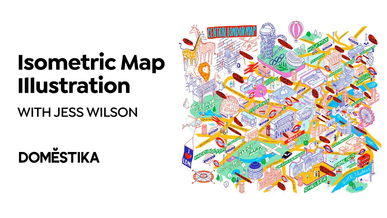 CURSO ONLINE Ilustración de mapas isométricos: captura la vibración de una ciudad de Jess Wilson