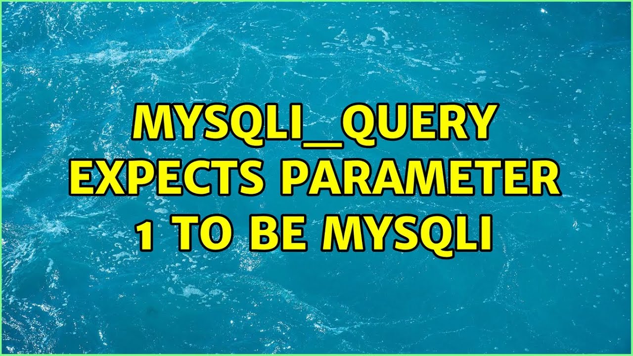Функция mysqli_query ожидает, что параметр 1 будет иметь значение mysqli (2 решения!!)