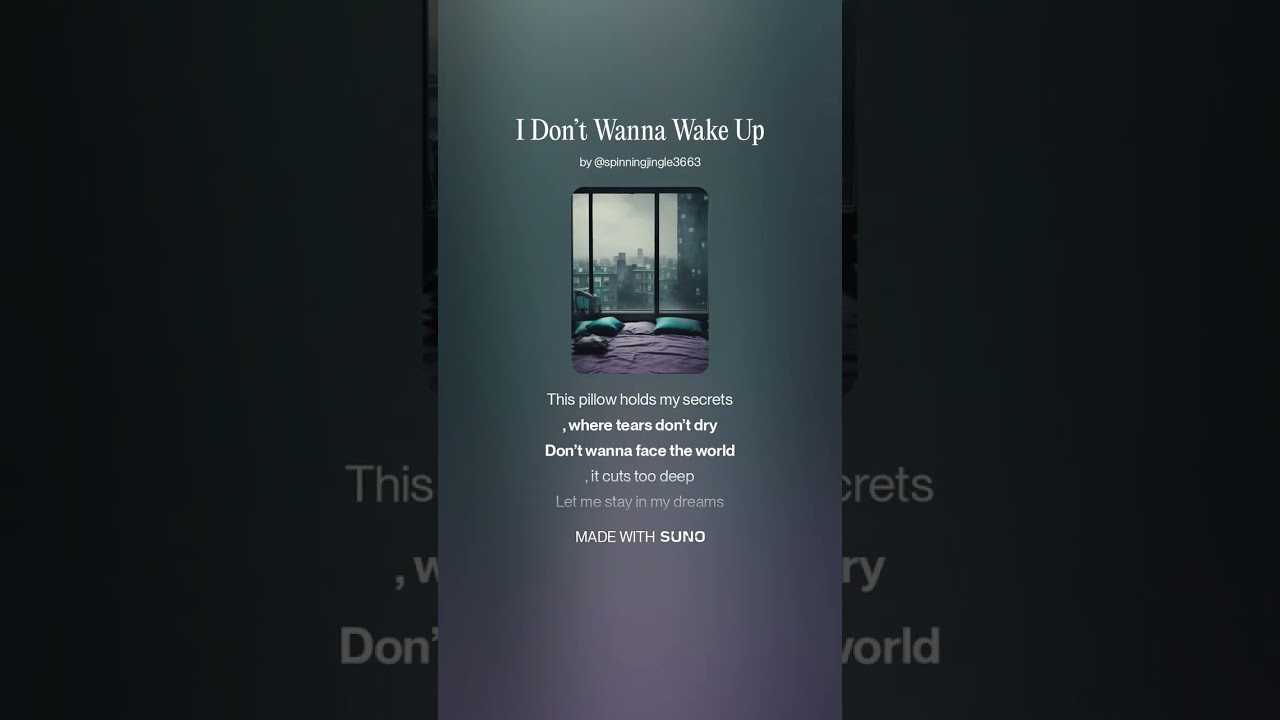 I Don't Wanna Wake Up 