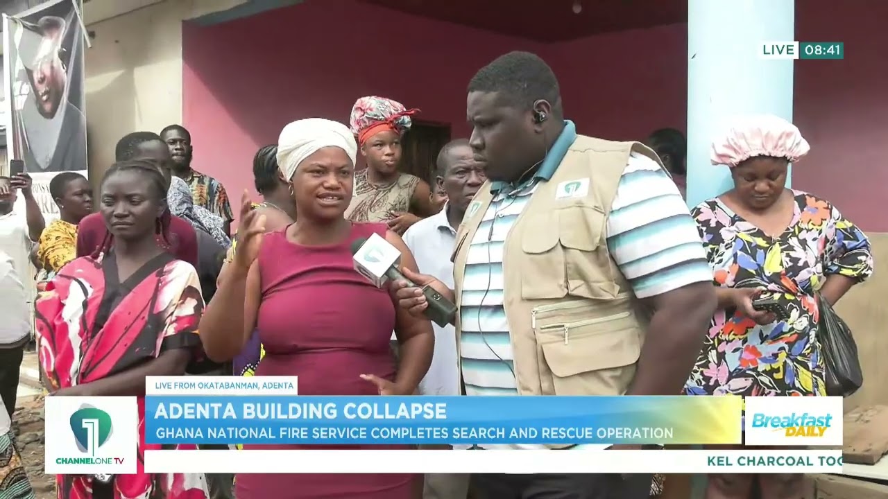 LIVE UPDATES: Adenta Building Collapse Scene One Day Later | Fire Service Ends Rescue Operation