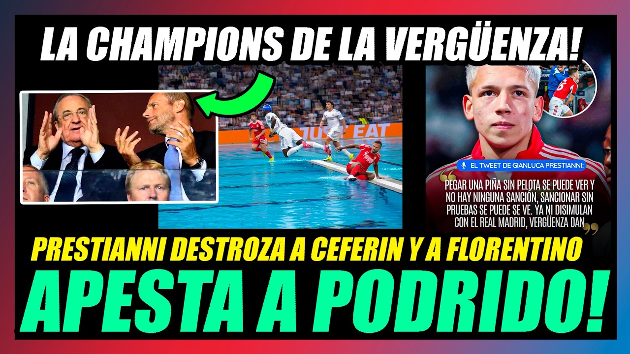 🔥UN ROBO ASQUEROSO!!🔥PRESTIANNI DENUNCIA FAVORES de la UEFA AL MADRID!!🔥EL BENFICA DEBE DENUNCIAR!🔥