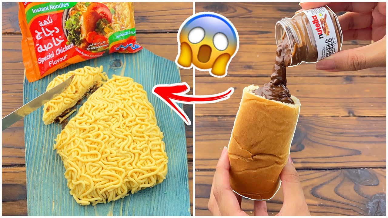 سويت اغرب الاكلات 🔥! كيكة على شكل اندومي😱! وحلويات يابانية 🍙!