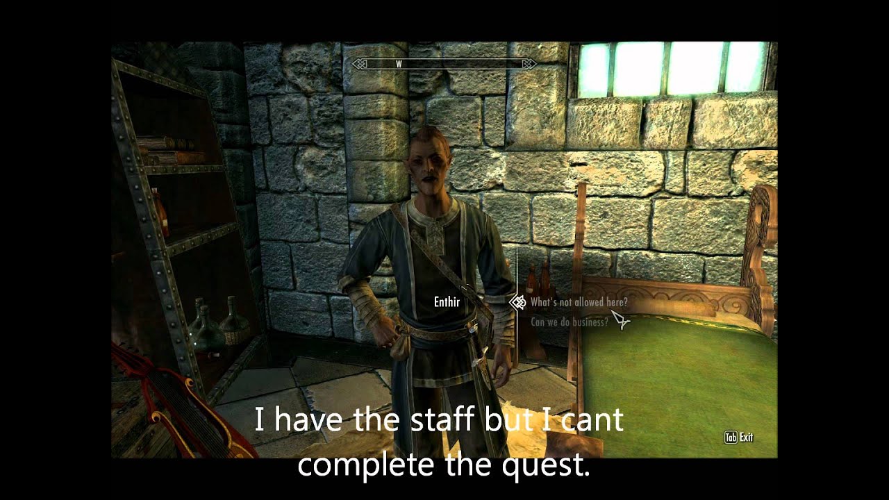 Skyrim: Onmund&acute;s Request glitch workaround