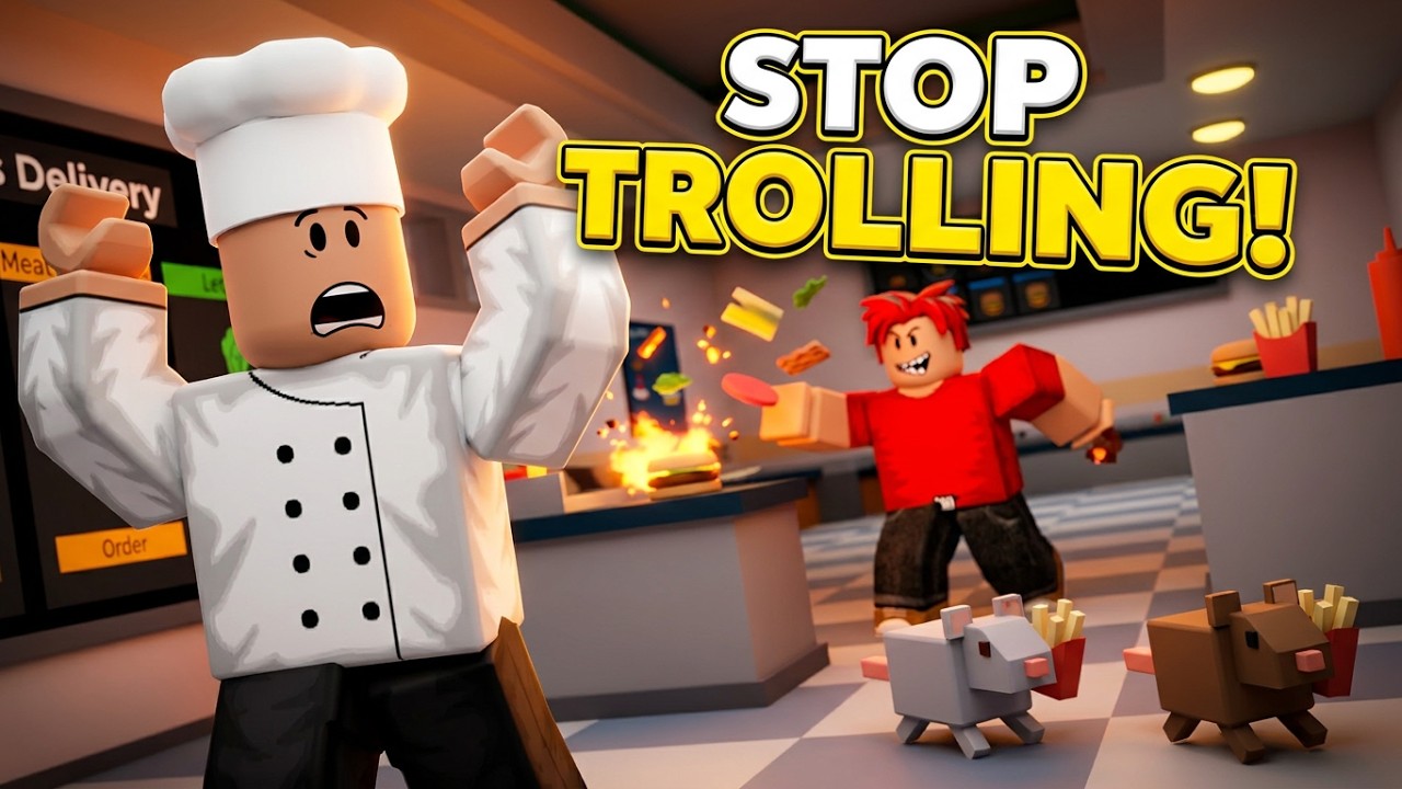 I got trolled in Roblox Cook Burgers