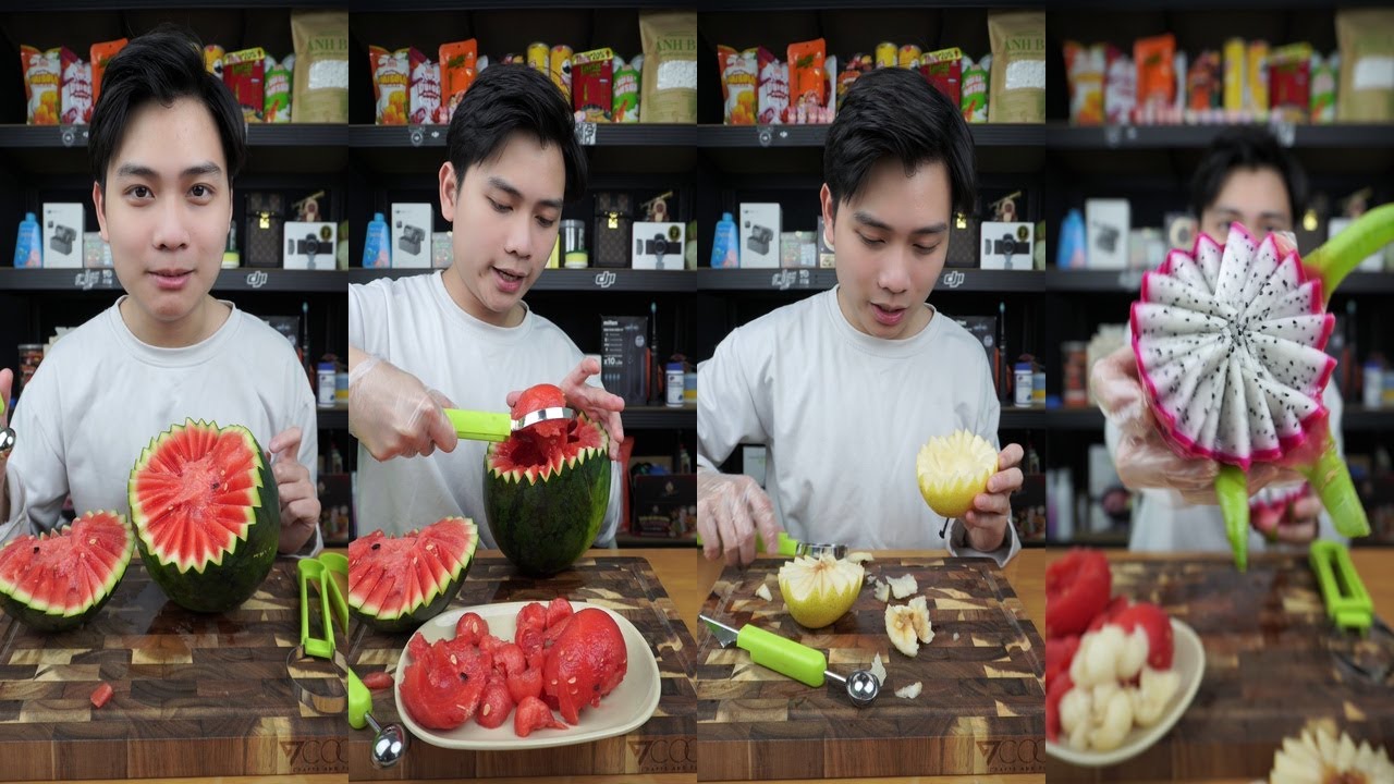 REVIEW BỘ DỤNG CỤ TỈA HOA QUẢ ĐA NĂNG 4 TRONG 1 TIỆN LỢI