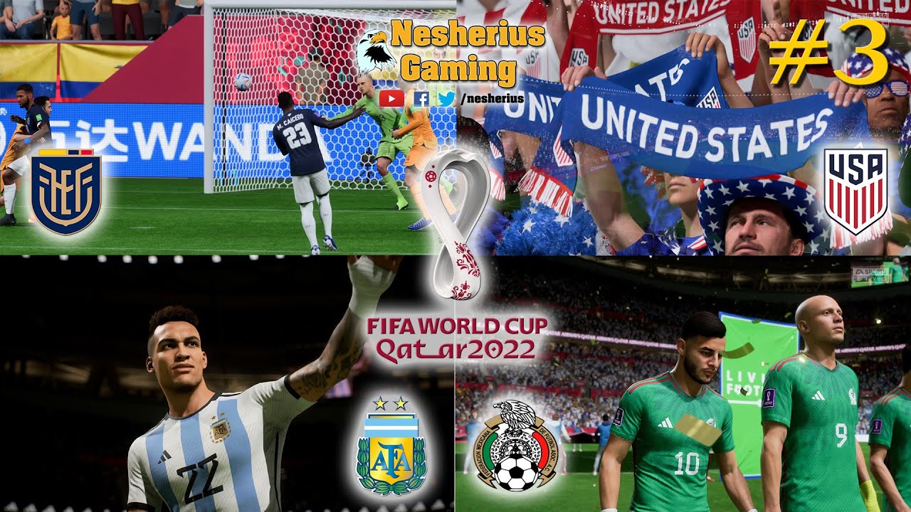 FIFA 23 - Mundial Qatar #3 - Fecha 2 Ecuador, EE.UU., Argentina y México
