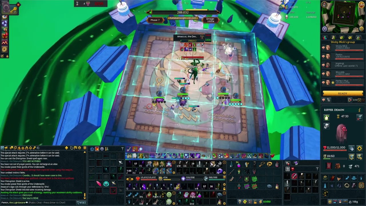 Amascut, Goddess of Destruction 4-Man 1,000% Kill Examples - Runescape 3