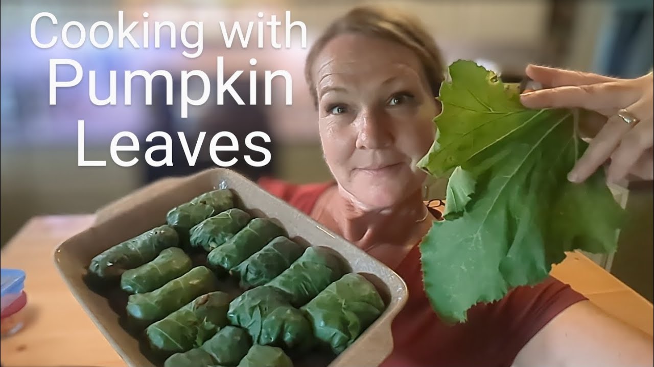 Making Pumpkin Leaf Wraps and checking out a few other things in the garden.