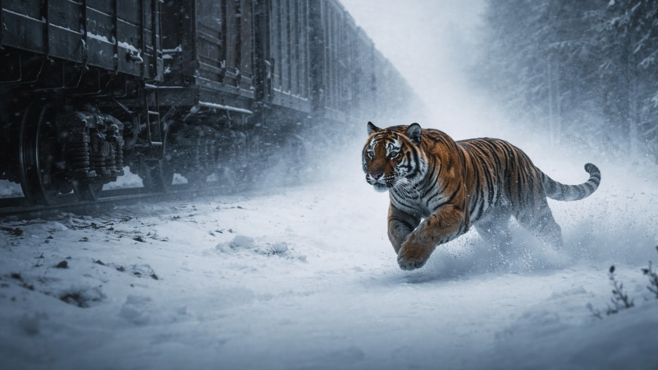A Young Tiger Ran After a Moving Train in Siberia — No One Understood Why