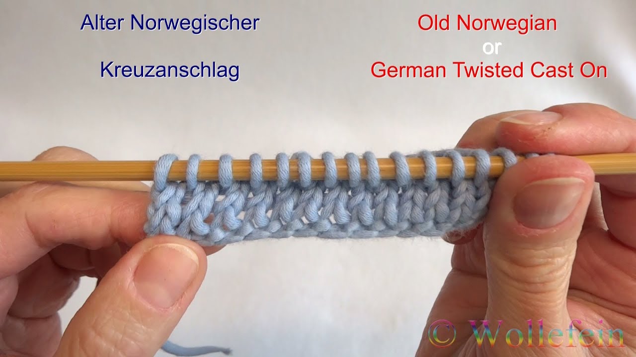 Norwegischer Kreuzanschlag - Old Norwegian or German Twisted Cast On