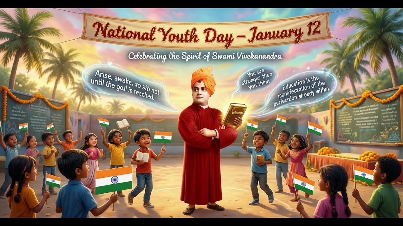 National Youth Day Song for Kids 🌟 | Swami Vivekananda Birthday | January 12 India
