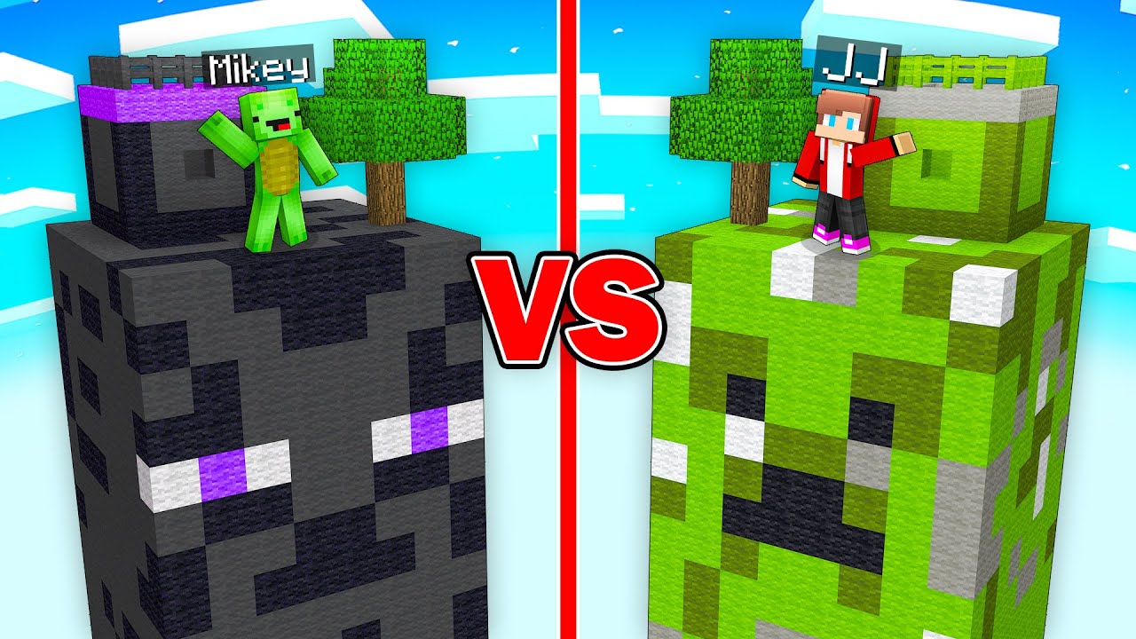 Mikey ENDERMAN vs JJ CREEPER Chunk in Minecraft ! - Maizen