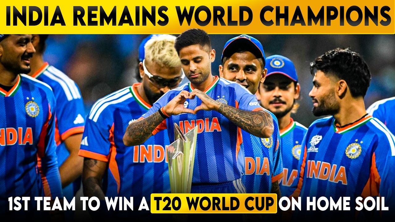 🔴 INDIA WORLD CHAMPIONS! 1st Team to Win Back-to-Back T20 World Cups & Win World Cup on Home Soil
