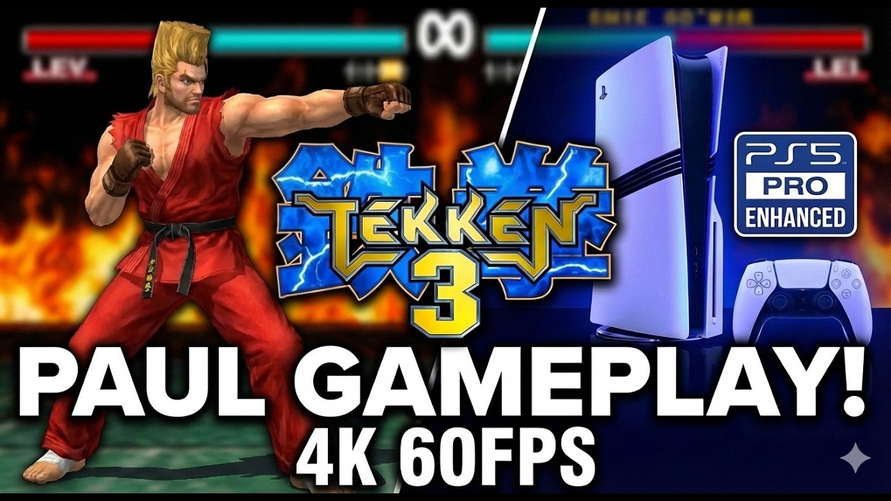 Tekken 3 PS5 Gameplay – Paul Phoenix Full Playthrough & Ending (4K 60FPS)