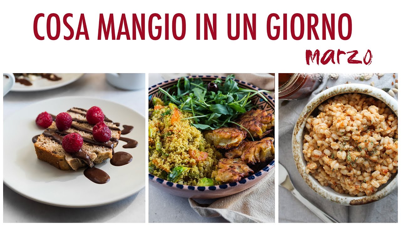 WHAT I EAT IN A DAY - VEGAN | COSA MANGIO IN UN GIORNO - MARZO / RICETTE SANE E VELOCI | Elefanteveg