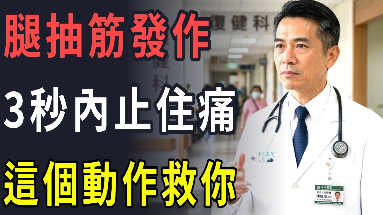 醫師終於說了！抽筋瞬間解除的3秒關鍵動作，知道的人真的不多