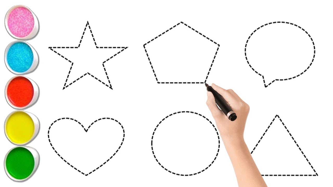 2D shape song preschoool drawing shape song