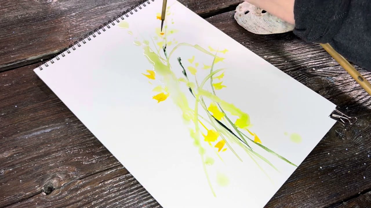 Intuitive Watercolor Tutorial Inspired by Forsythias