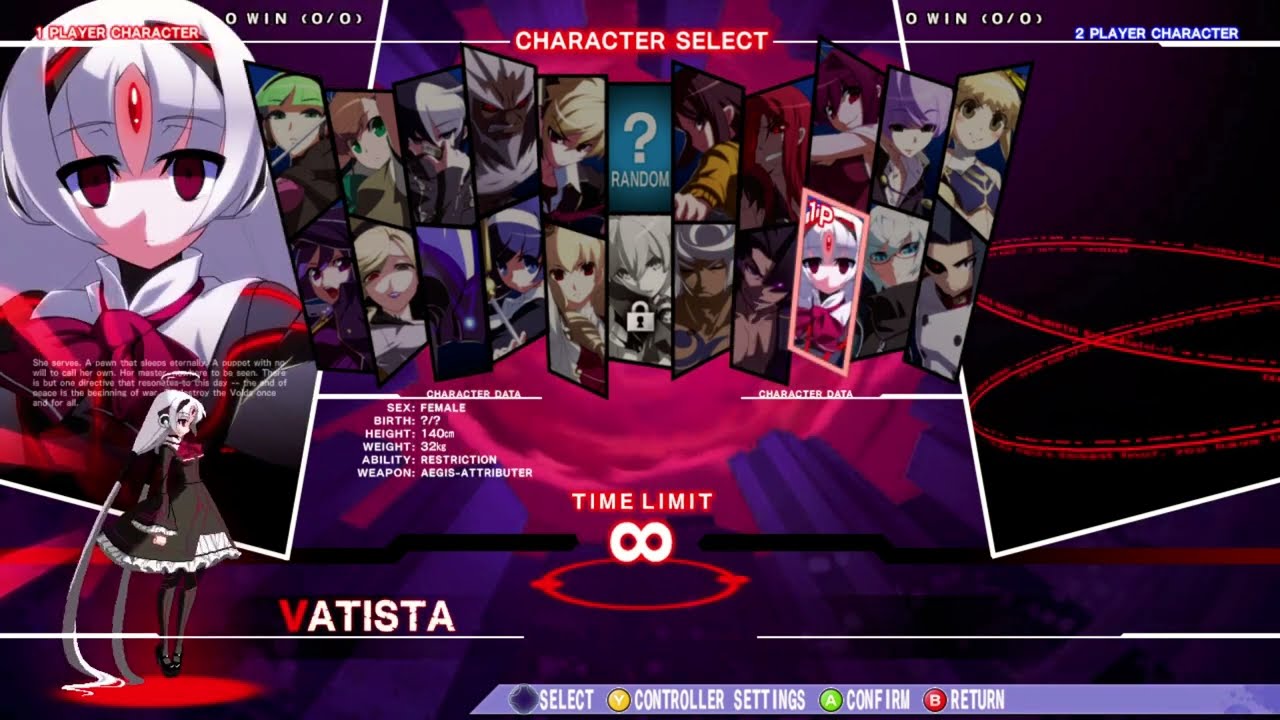 UNDER NIGHT IN-BIRTH Exe:Late[cl-r] Character Select Theme (slowed down to perfection)