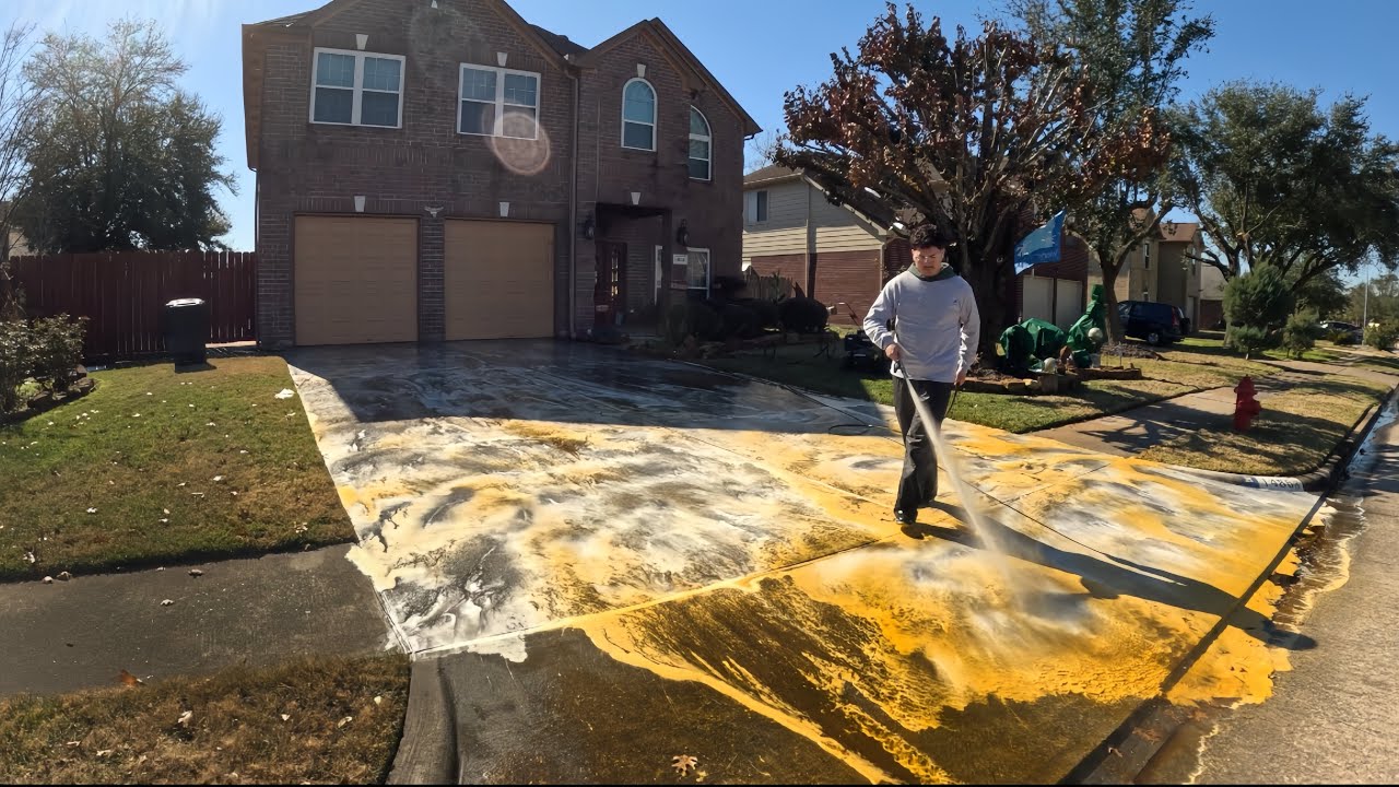 Unbelievable Driveway Transformation! Years Of Dirt Gone In Minutes