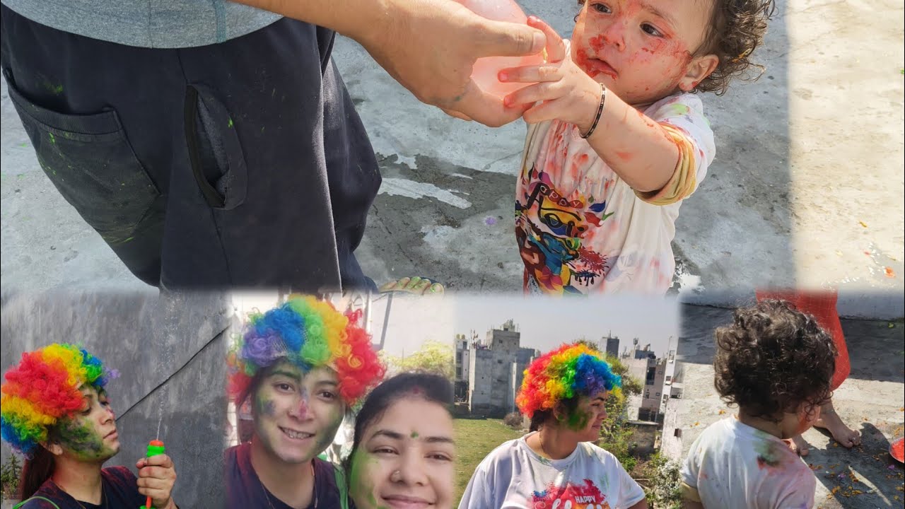 Is Holi mein bacchon Ne ki khoob Masti@Raveenapahadan 