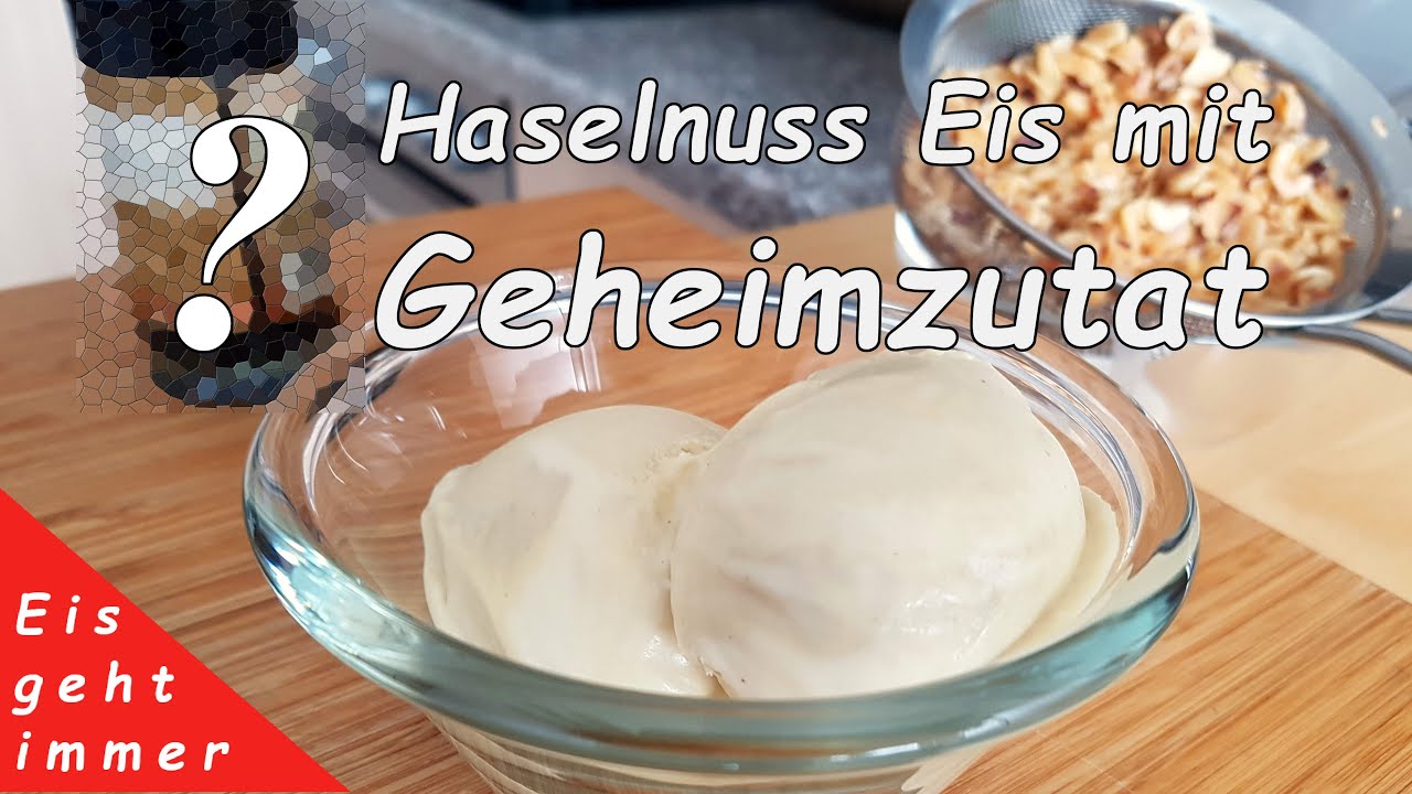 Cremiges Haselnuss Eis mit einer 👉Geheimzutat - ohne Eismaschine
