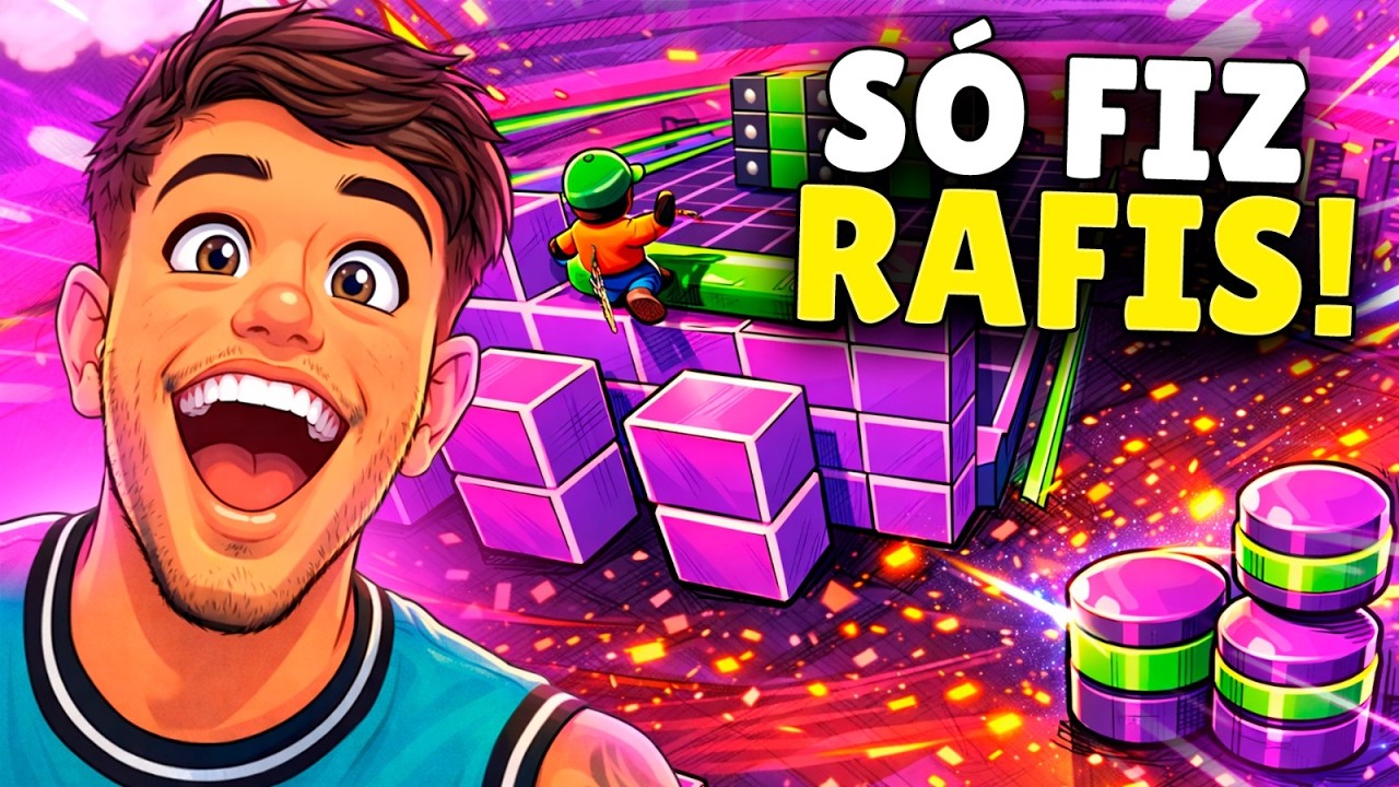 RECORDE 🔥 ZERARAMOS O BLOCKDASH SÓ FAZENDO RAFIS NO STUMBLE GUYS