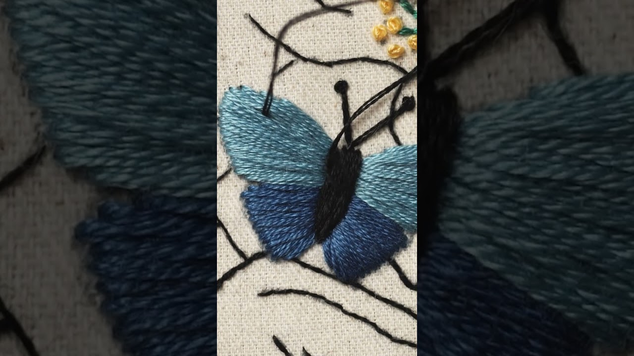Learn How To Embroider a BUTTERFLY
