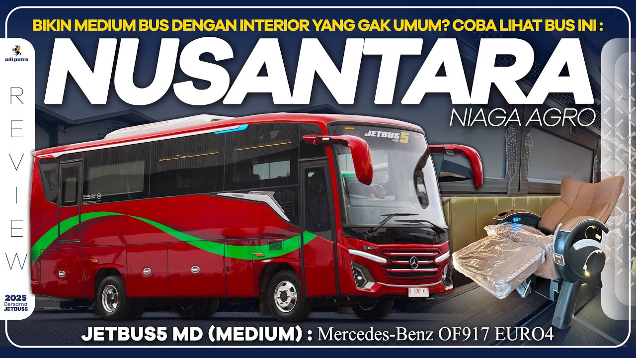 Bikin Medium Bus Dengan Interior Yang Gak Umum? Medium Bus Dari PO NUSANTARA NIAGA AGRO : Jetbus5 MD