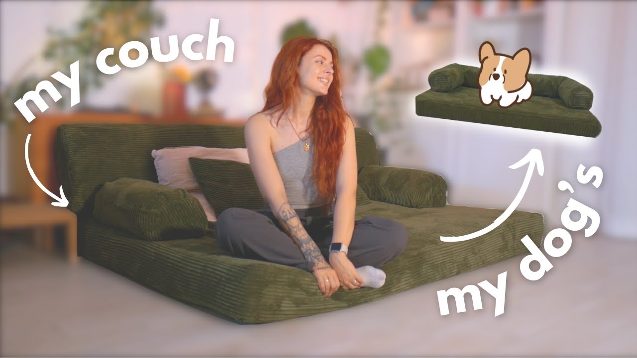 DOG COUCH DIY 🐶 I made my dog an exact REPLICA of my COUCH ✨ low budget tutorial (w/ explanations)