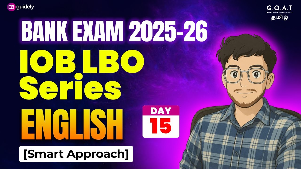 IOB LBO Series | Smart Approach |English Day 15 | English For Bank Exams | Mr.Santhosh #ibps #ioblbo