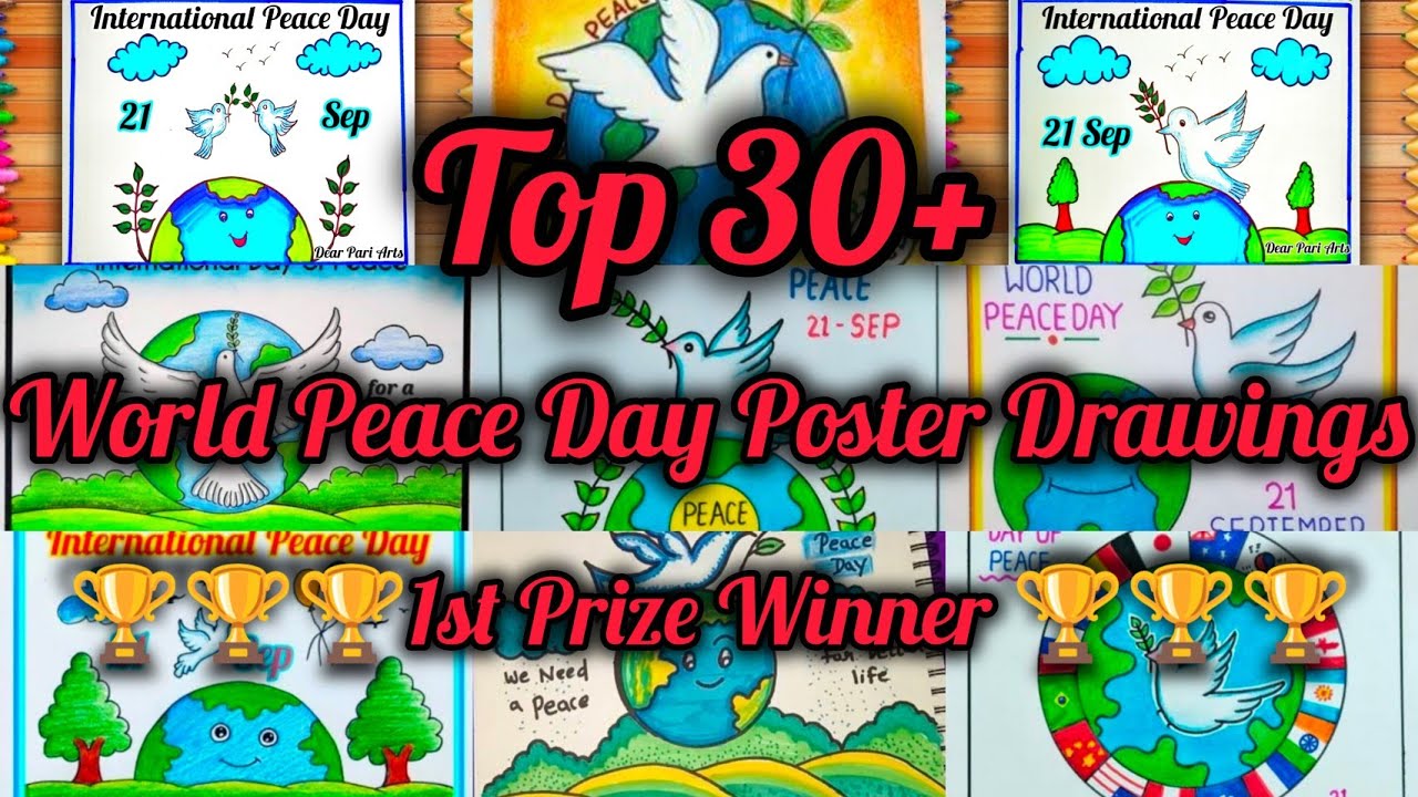 International Peace Day Drawing Ideas🏆🏆/World Peace Day Poster/Peace Day Award Winner Poster Drawing
