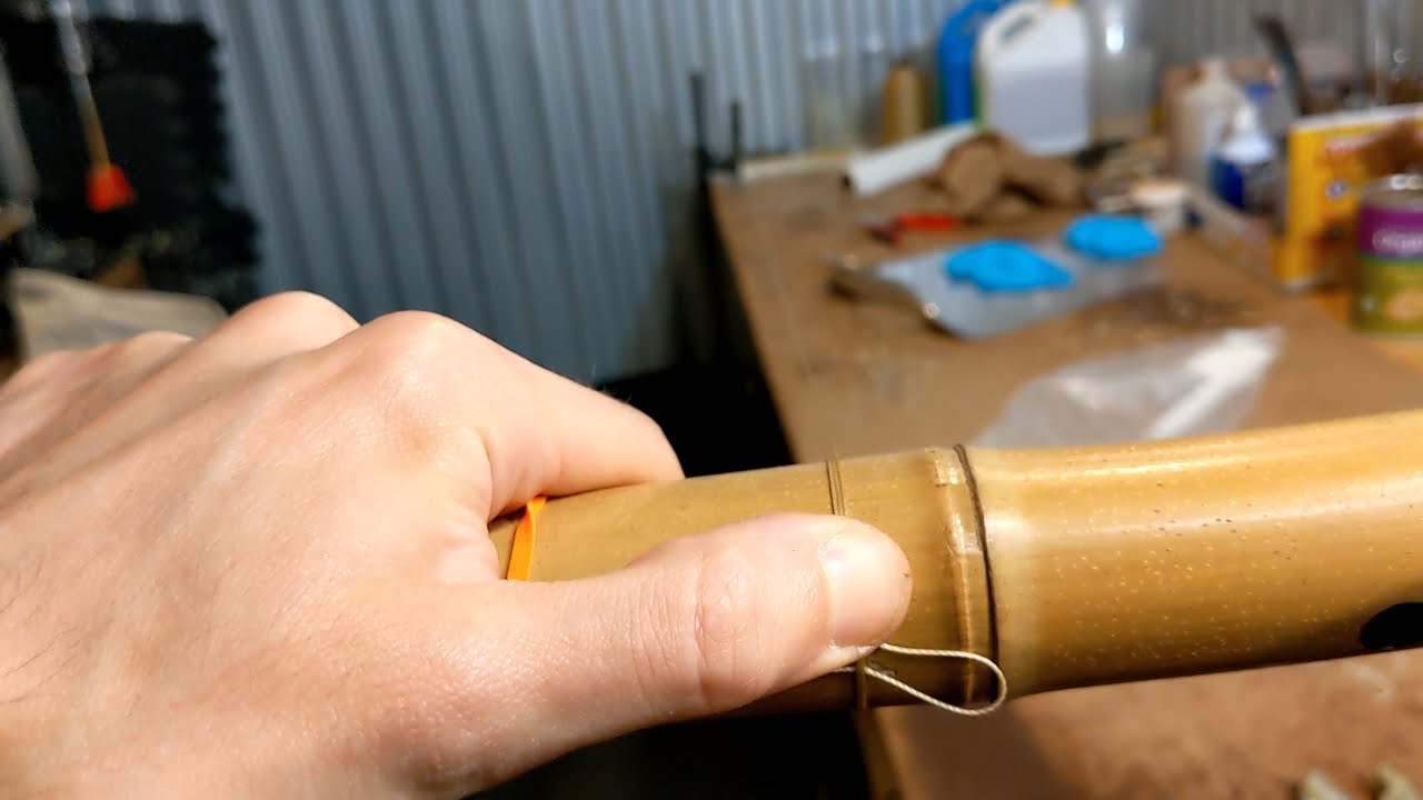 How to bind bamboo shakuhachi, bindings for crack repair by Josen (Jon Kypros)