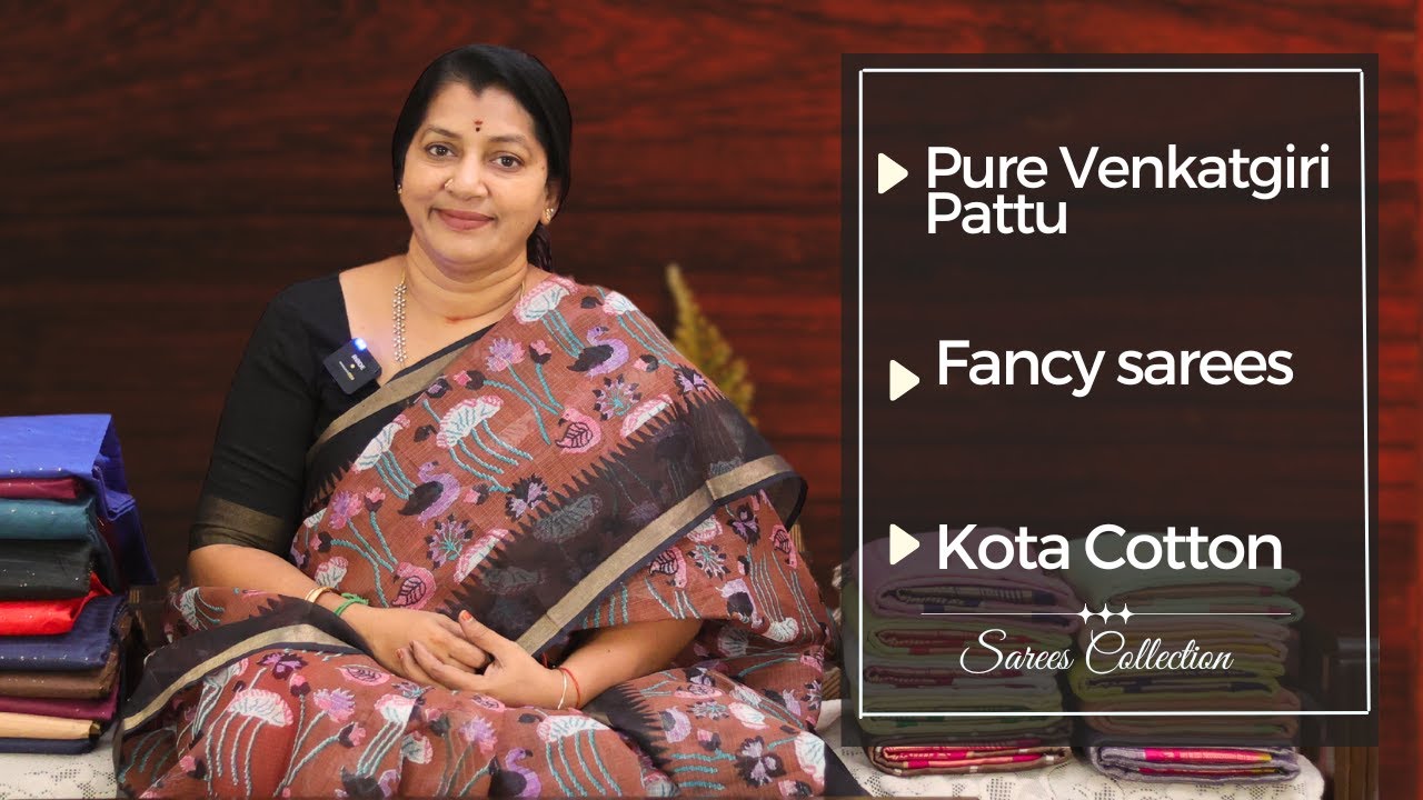 Pure Venkatgiri Pattu , Fancy Sarees & Kota Cotton Sarees Collection | Gayathri Reddy |