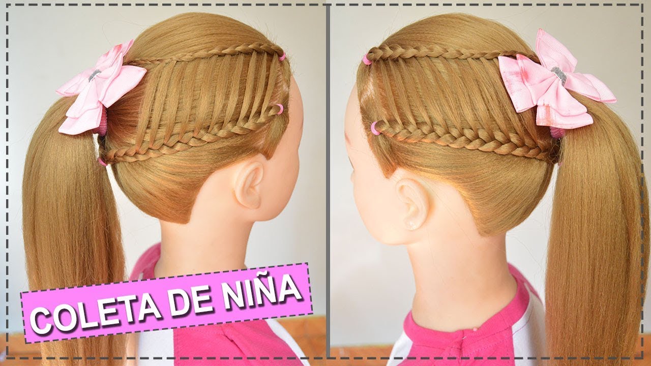 COLETAS: Peinados con Trenzas para Niñas Faciles y Rapidos para Cabello largo
