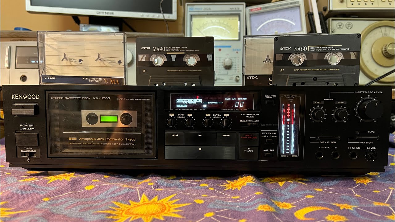 Кассетная дека высшего класса Kenwood KX-1100G, 1985 г, отремонтирована. Запись лучших песен!