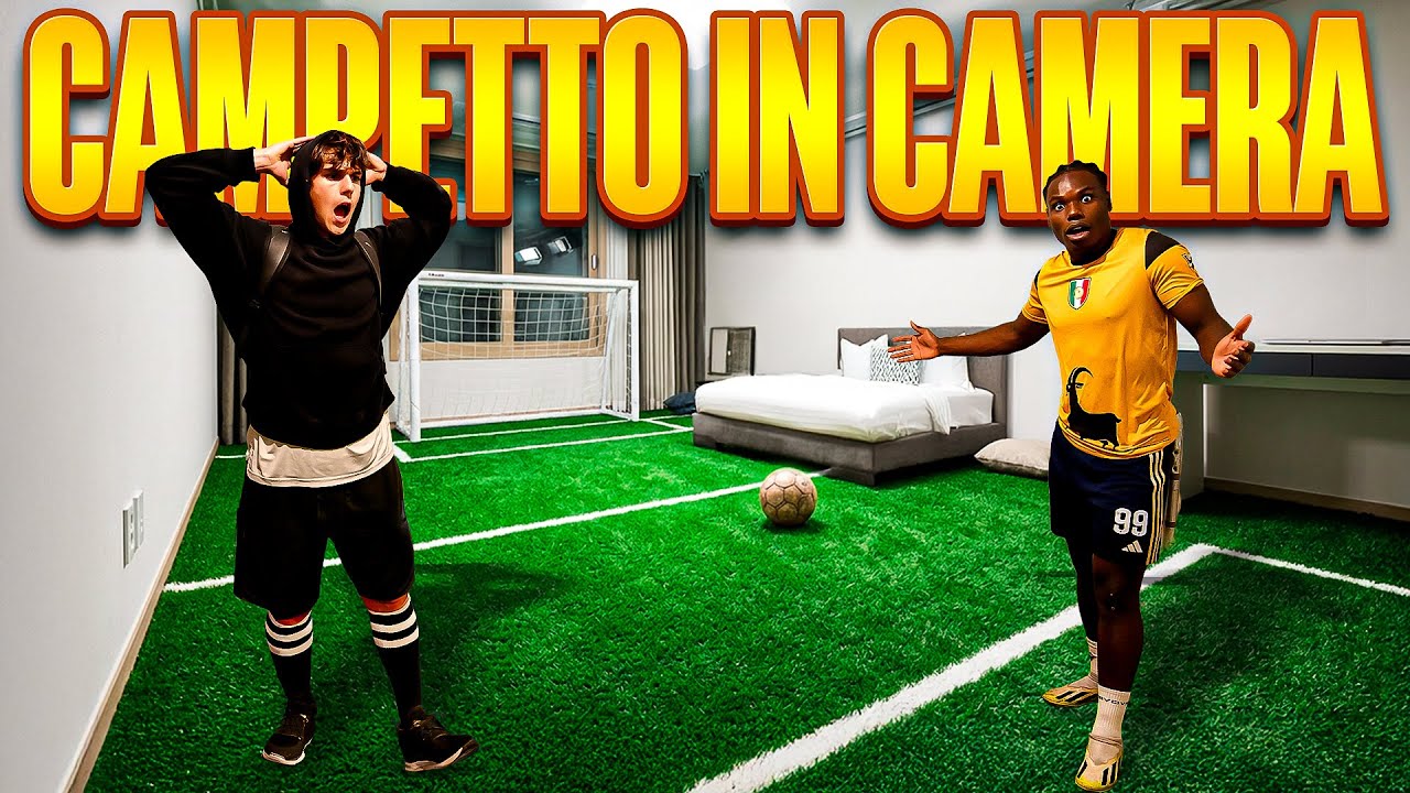 COSTRUISCO Un CAMPO Da CALCIO IN CASA!! CON CHIRIZZI e MAHIM Scherzo EPICO al mio coinquilino 🤣⚽️ 
