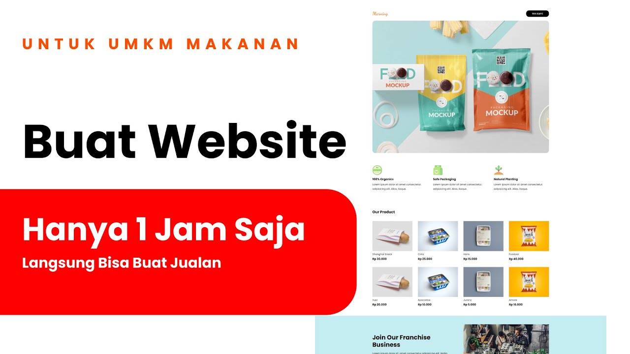 Cara Membuat Website Untuk UMKM Makanan Ringan, Sudah Ada Buat Nyambung Ke WAnya