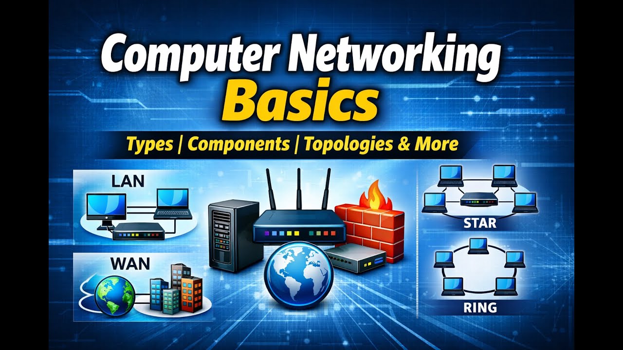 Computer Networking Basics | Network Types, Components, Topologies & Performance Explained