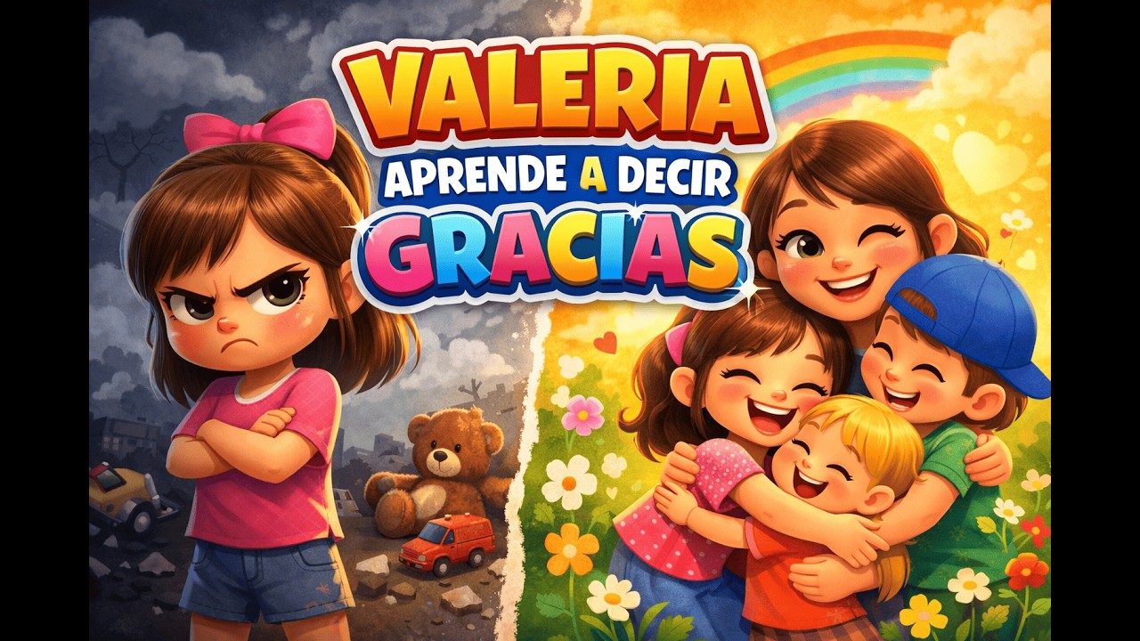 VALERIA APRENDE A DECIR GRACIAS 🌈✨ | Cuento Infantil Sobre Modales y Respeto