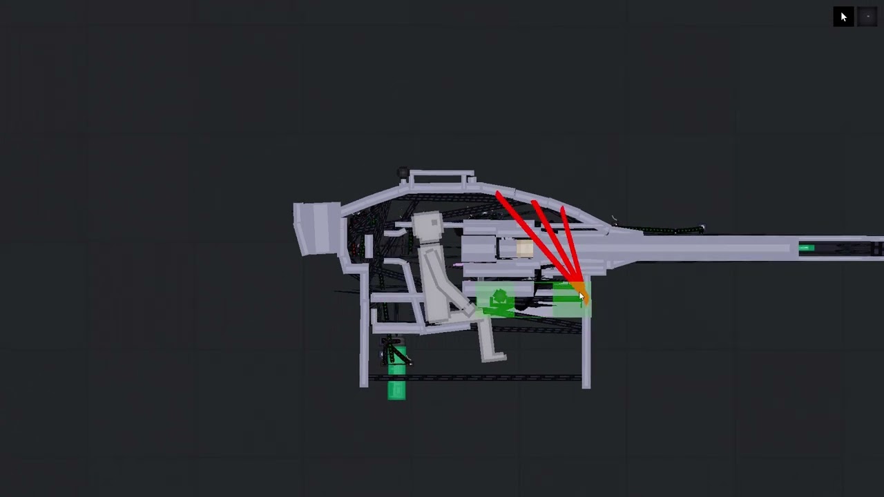 test new cannon for my T72 (WIP) (People Playground ) tank build ep5