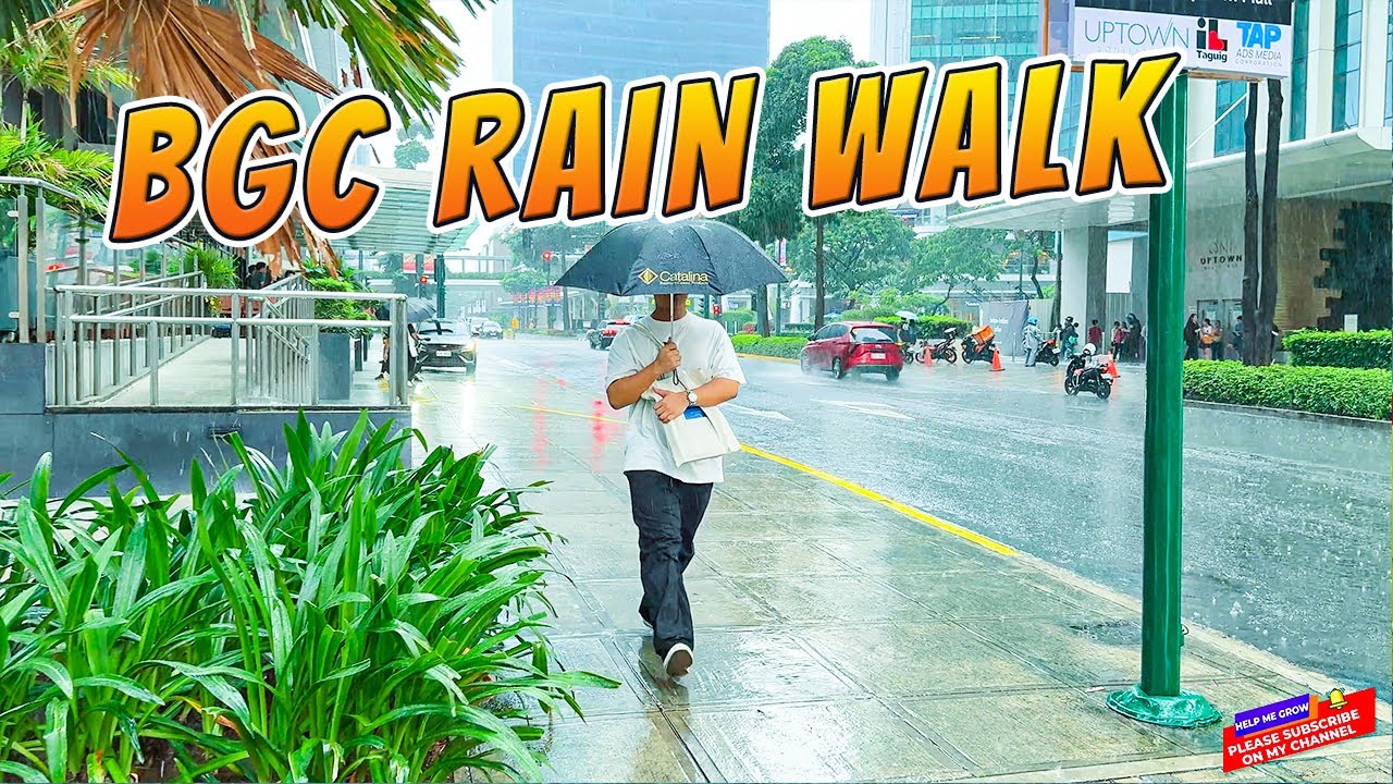 Walking in BGC Taguig City Under the Rain
