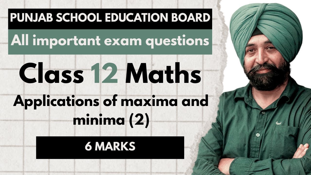 Class 12 application of maxima and minima  6 marks question#maths 