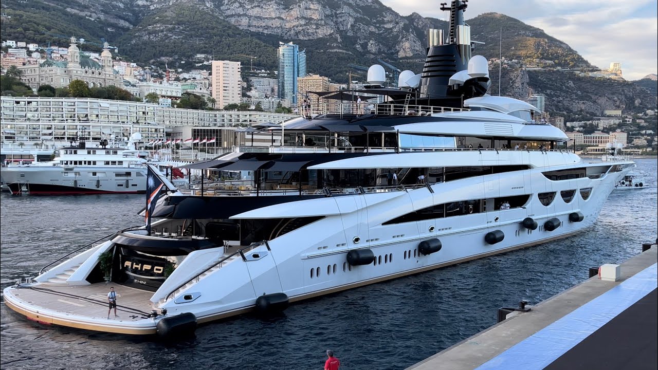 THE ARRIVAL OF AHPO YACHT FOR MONACO YACHT SHOW 2022-LÜRSSEN 115.1m $300M SUPERYACHT @archiesvlogmc