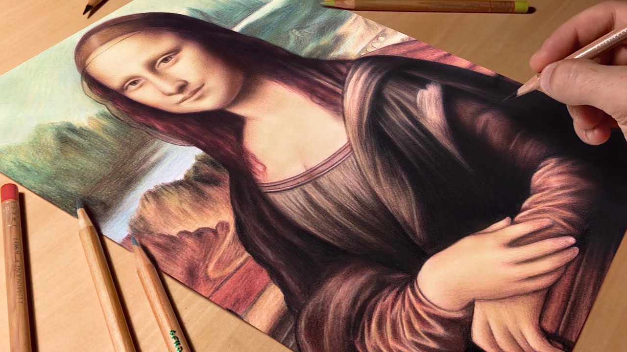 Drawing The Mona Lisa • Disegno La Gioconda
