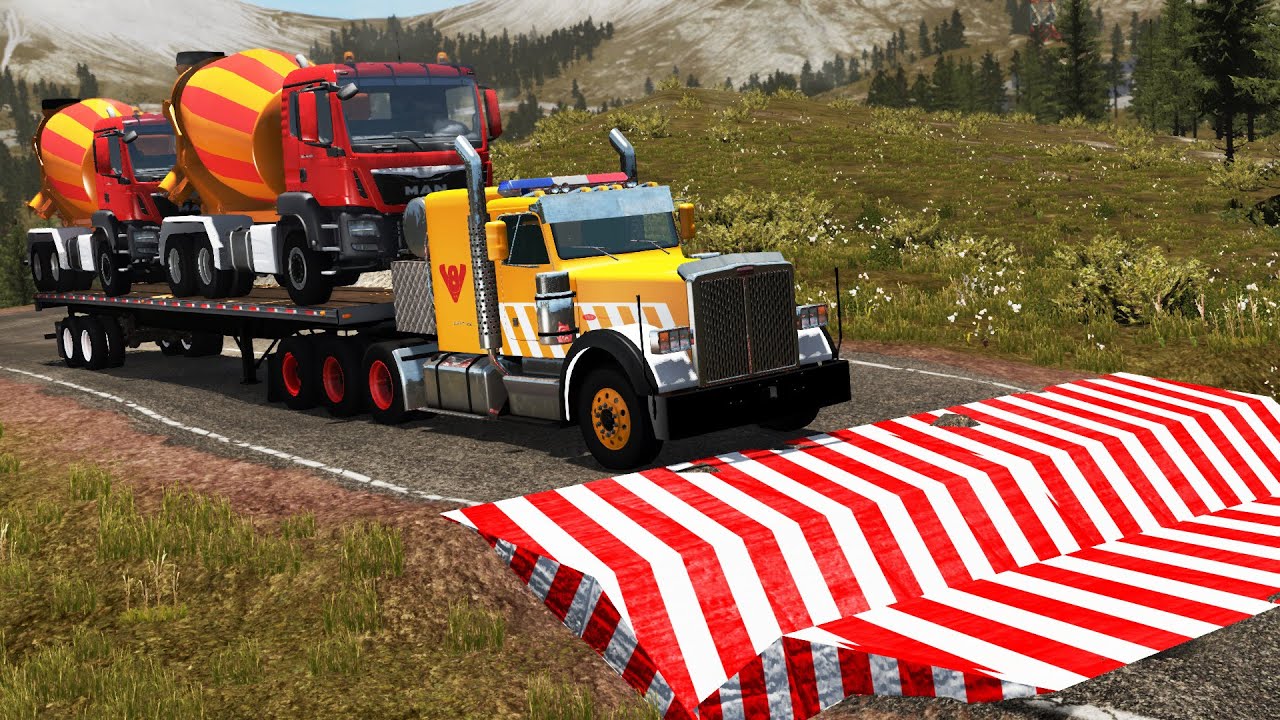 Cars vs Upside Down Speed Bumps #8 | BeamNG.DRIVE