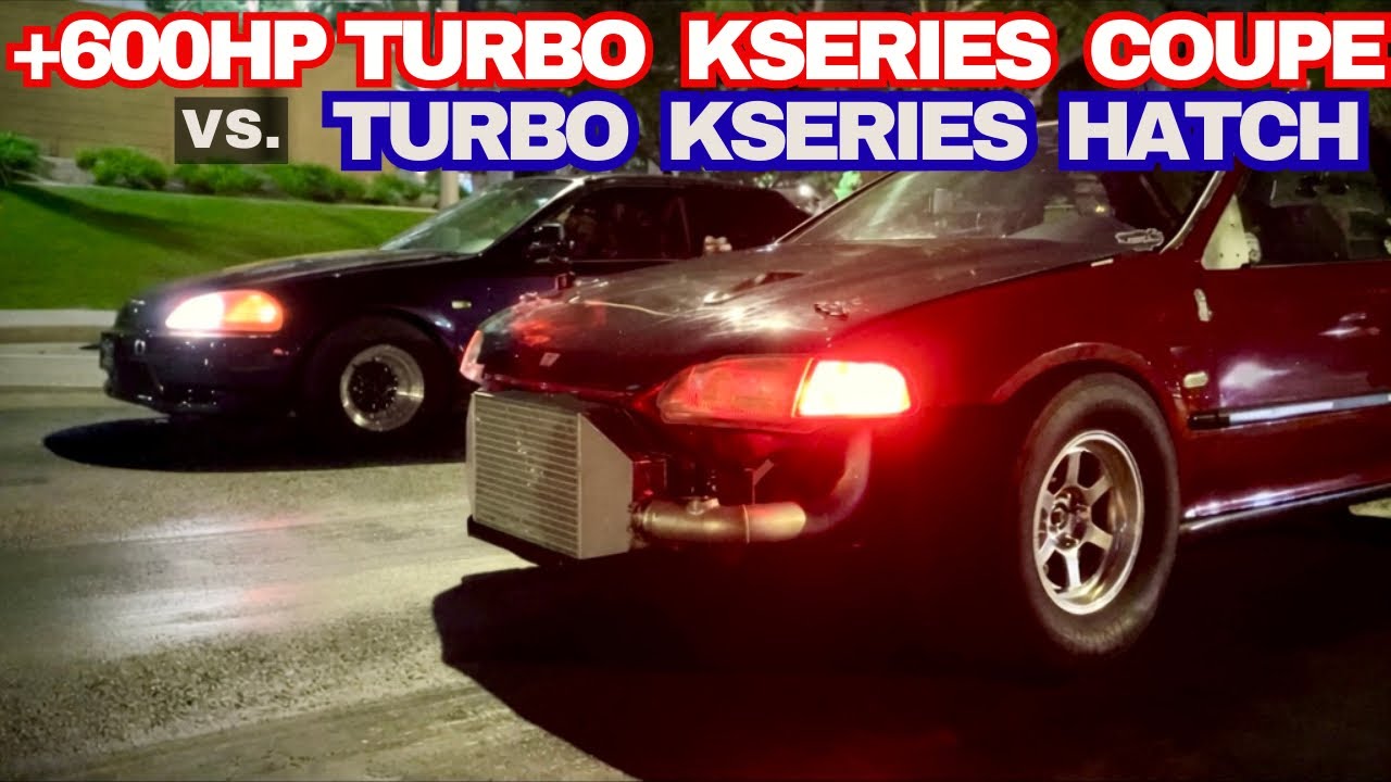 +600hp Turbo #K24 Civic EJ vs Turbo #Kseries #Honda EK Hatch! $600 Head Up #1320 Street Racing!