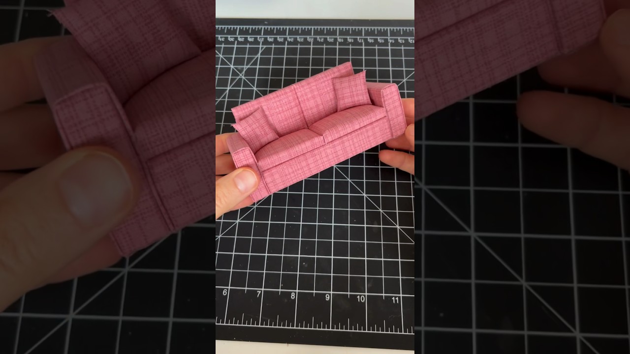 Miniature sofa #diy #miniature #toys #dollhouse #dollhousefurniture #shorts